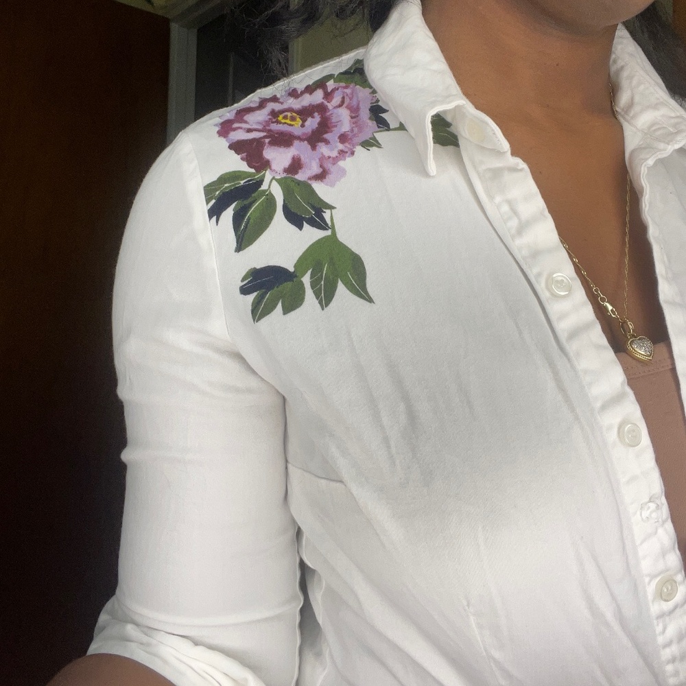 Cute Button Down Floral Shirt